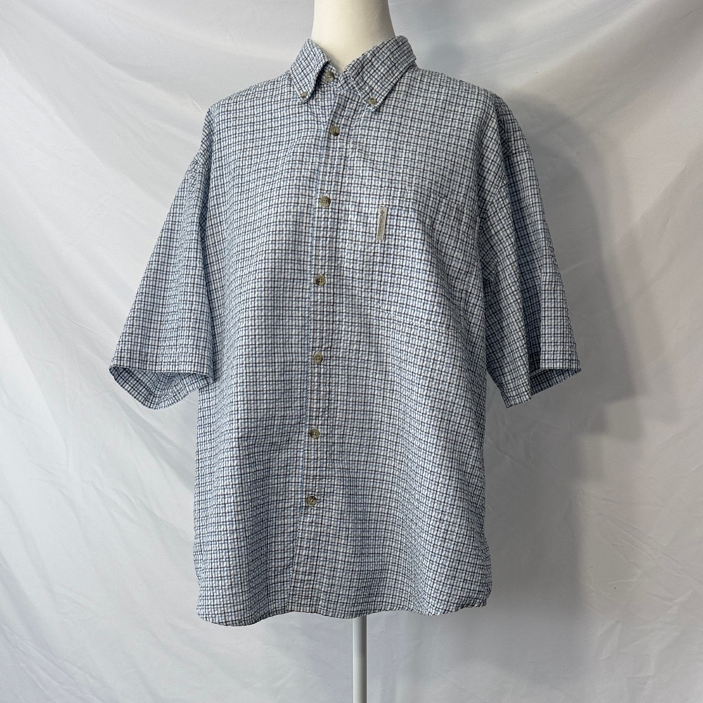 Columbia Men's Blue Patterned Button Down Shirt